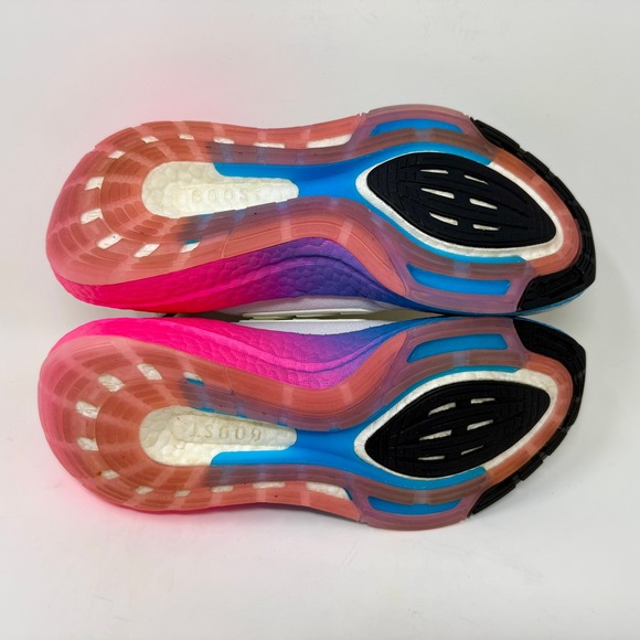 Adidas Ultraboost 22 Running Shoes White Blue Pink GV8830 Women's Size 9 - Picture 8 of 15